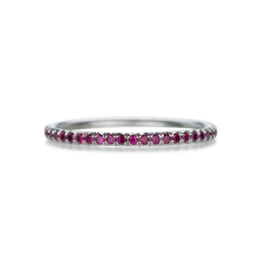 Rings Annie Fensterstock | Ruby Superthin Glitter Band