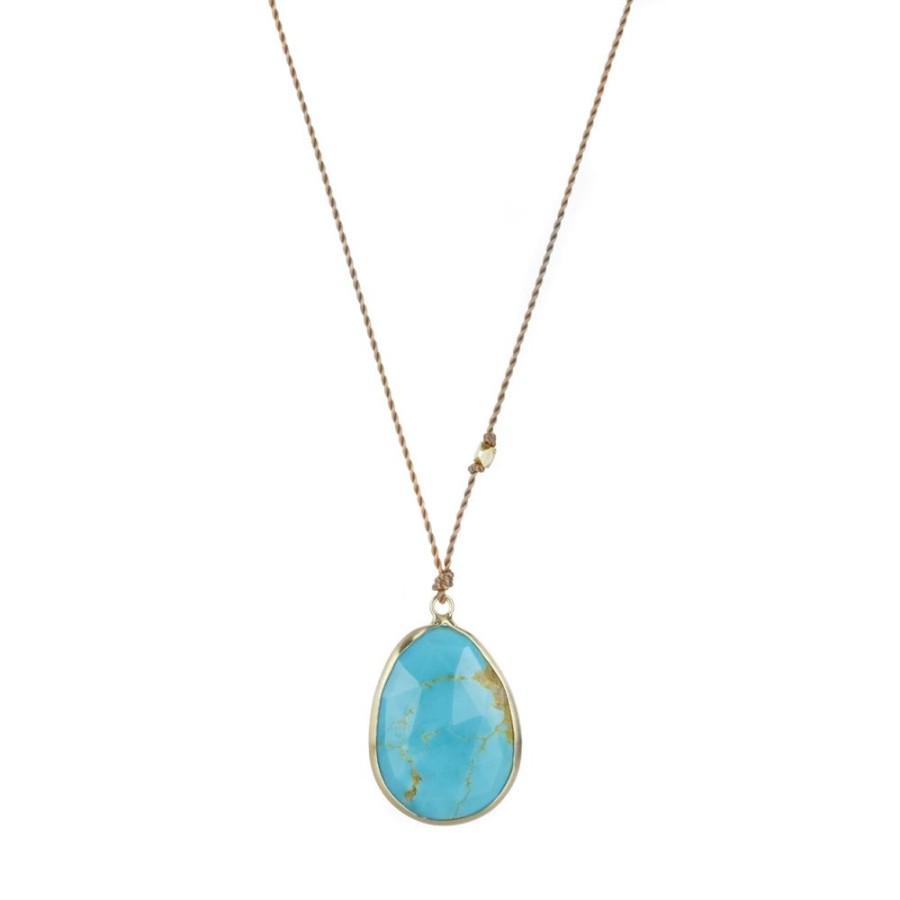 Necklaces Margaret Solow | Turquoise Pendant Cord Necklace