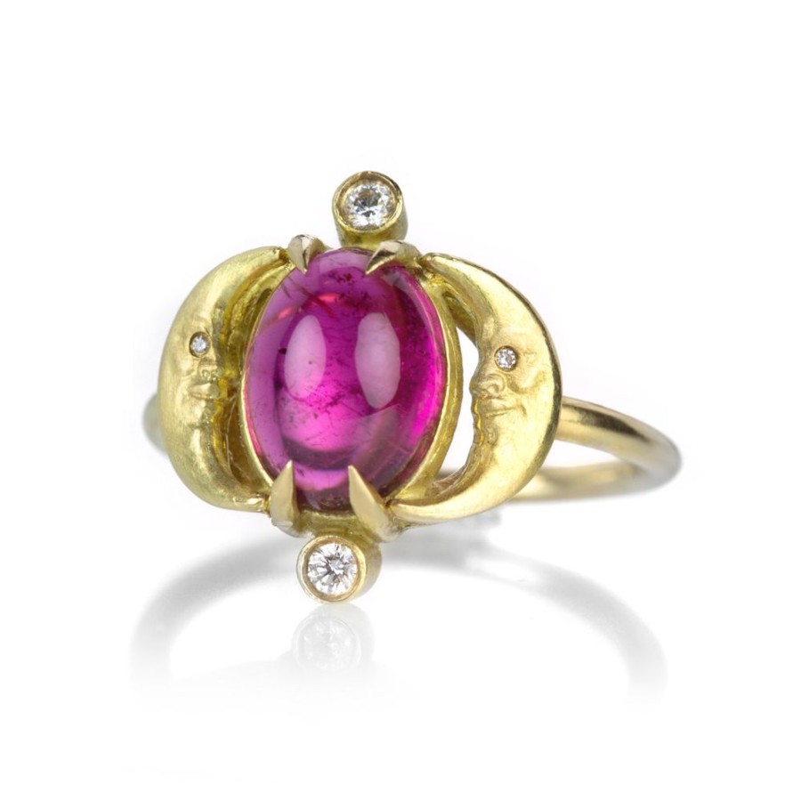 Rings Anthony Lent | Crescent Moonface Rubellite Reflection Ring