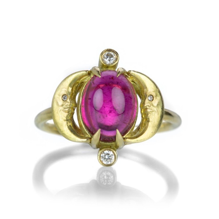 Rings Anthony Lent | Crescent Moonface Rubellite Reflection Ring