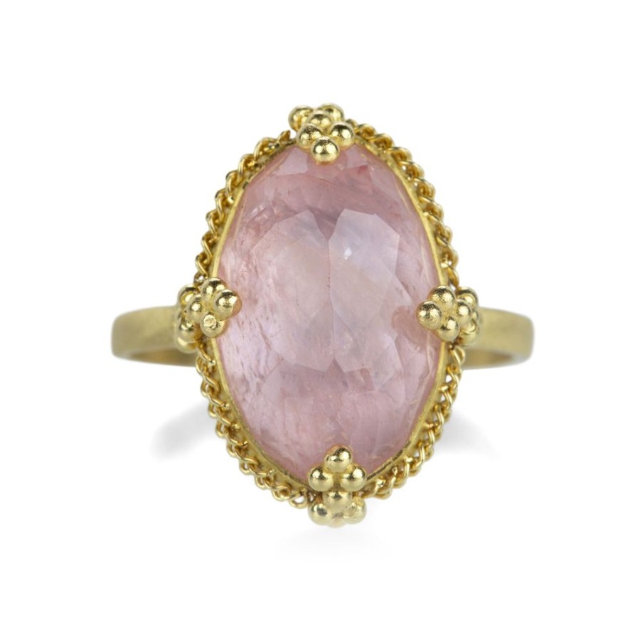 Rings Amali | 18K Oval Morganite Ring