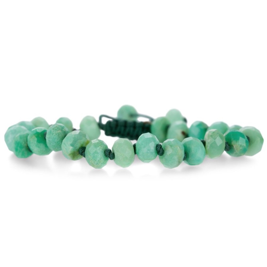 Bracelets Joseph Brooks | 8Mm Faceted Chrysoprase Beaded Bracelet