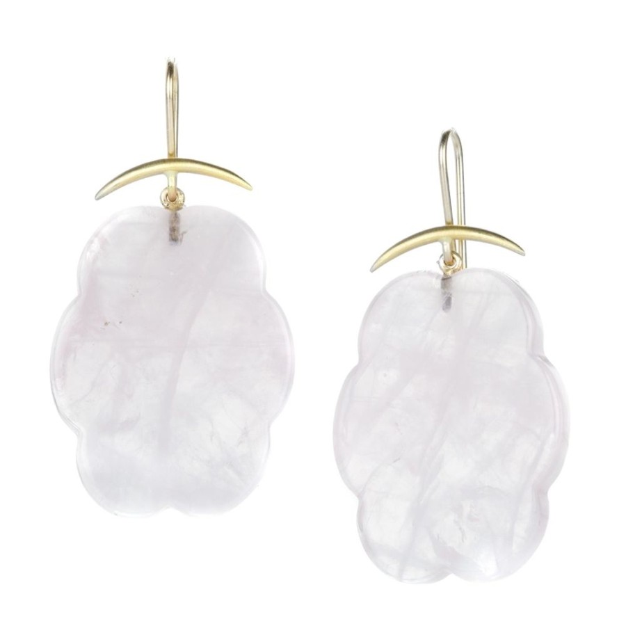 Earrings Gabriella Kiss | Cloud Rose Quartz Earrings