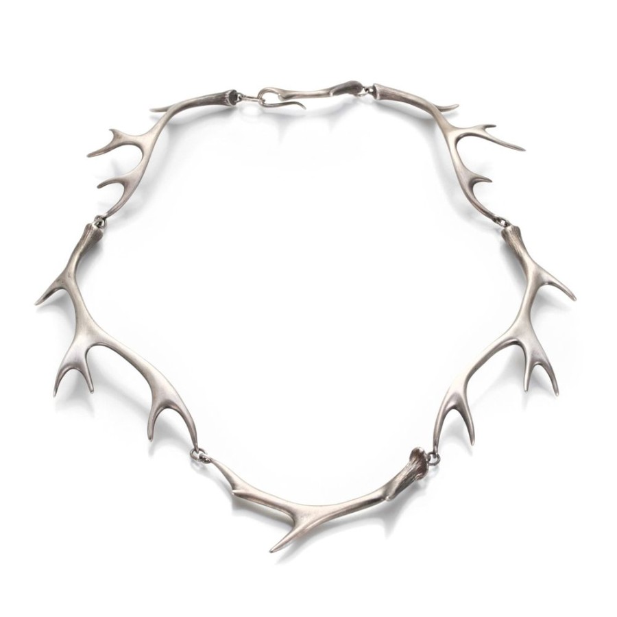 Necklaces Gabriella Kiss | Sterling Silver Antler Necklace