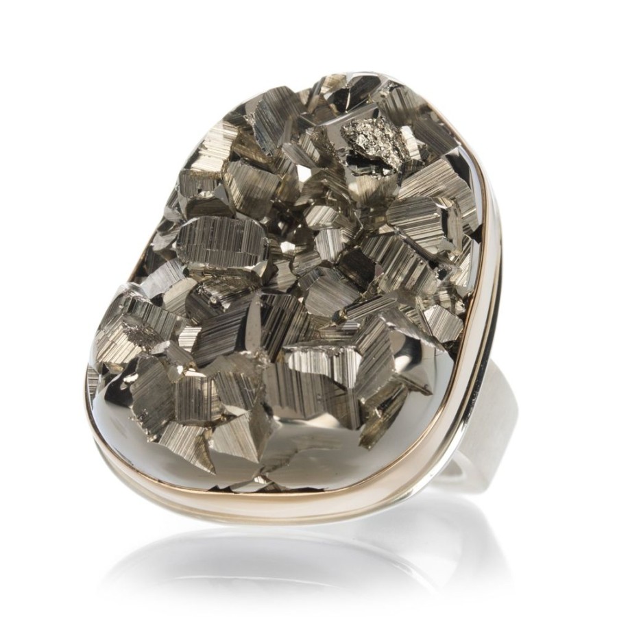 Rings Jamie Joseph | Surface Cut Pyrite Ring