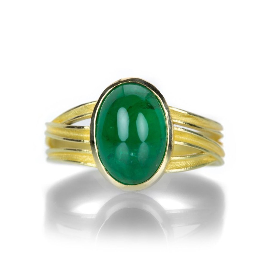 Rings Barbara Heinrich | Three Ribbon Emerald Ring