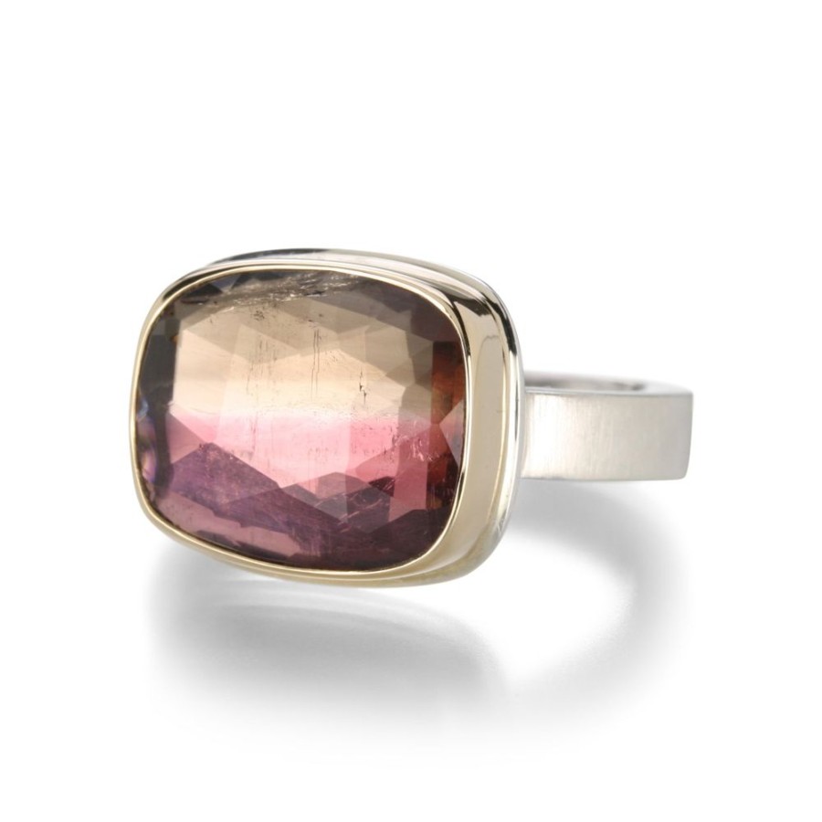 Rings Jamie Joseph | Rectangular Watermelon Tourmaline Ring Ii