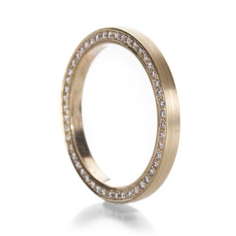 Rings Edward Burrowes | 18K Yellow Gold Diamond Edge Band