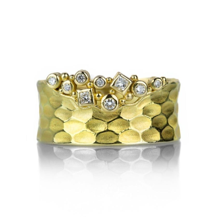 Rings Barbara Heinrich | Carved Glacier Ring With Mixed Cut Diamonds