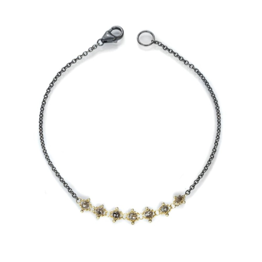 Bracelets Amali | Textile Station Champagne Diamond Bracelet