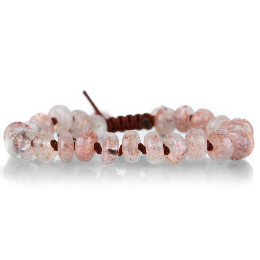 Bracelets Joseph Brooks | 8Mm Smooth Sunstone Rondelle Bracelet