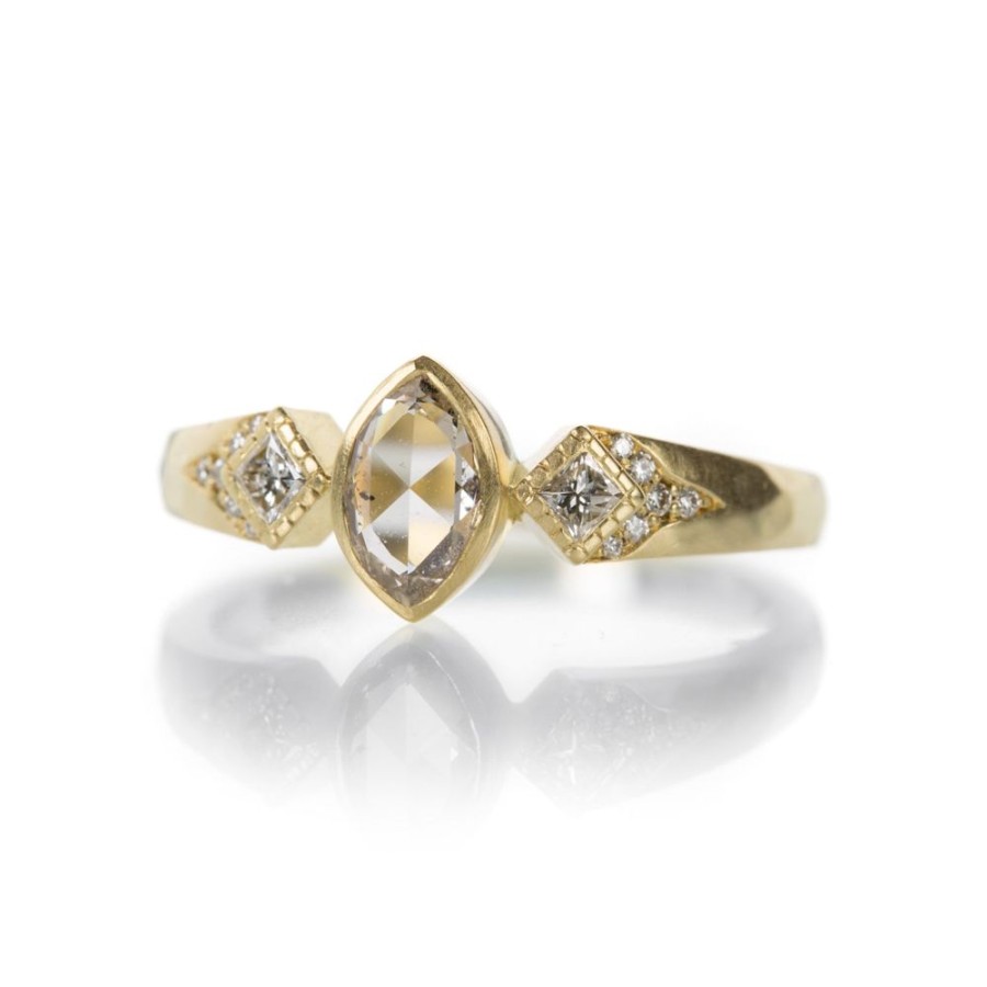 Rings Annie Fensterstock | Tapered Marquise And Princess Cut Ring