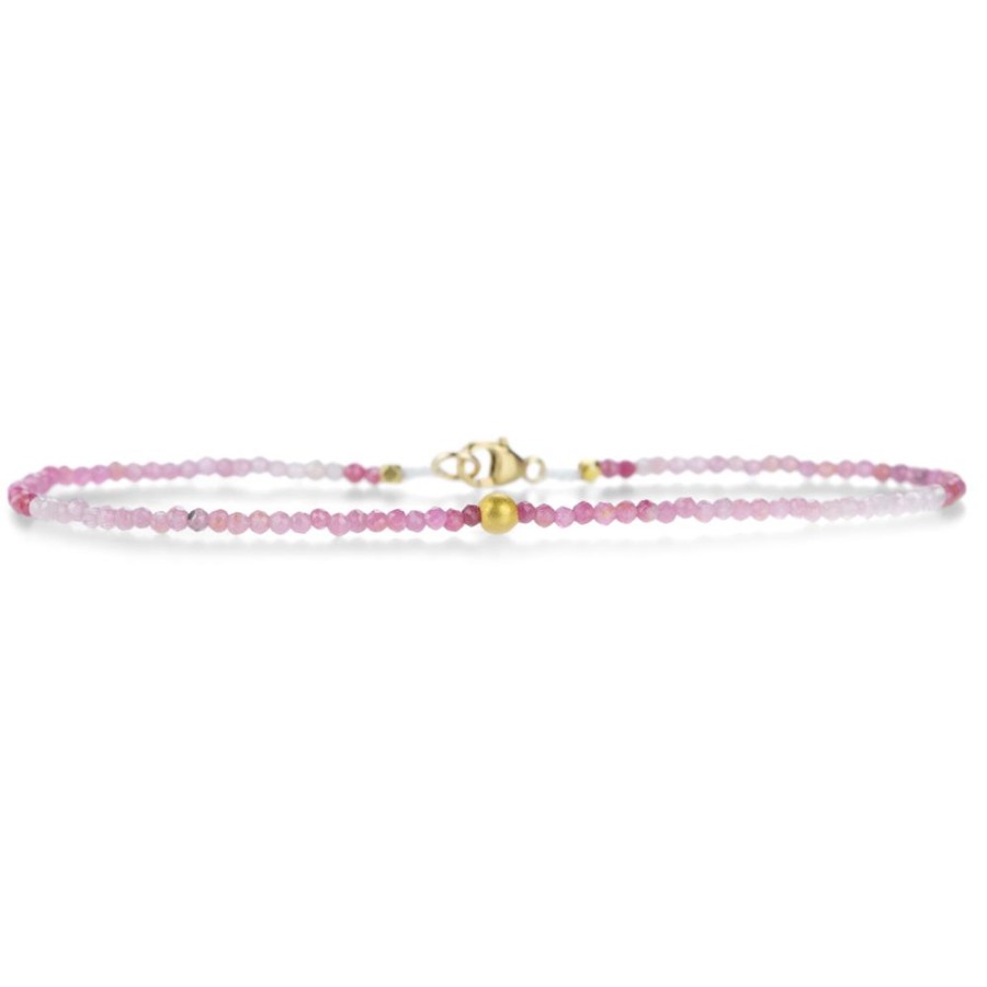 Bracelets Margaret Solow | Ruby And 18K Gold Beaded Bracelet