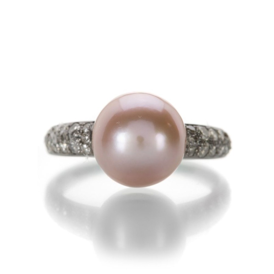 Rings Gellner | Pink Pearl And Diamond Ring