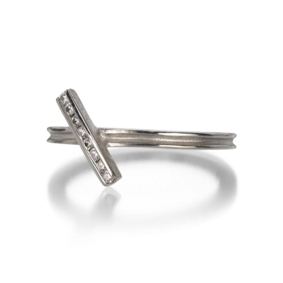 Rings Barbara Heinrich | Diagonal Bar Diamond Ring