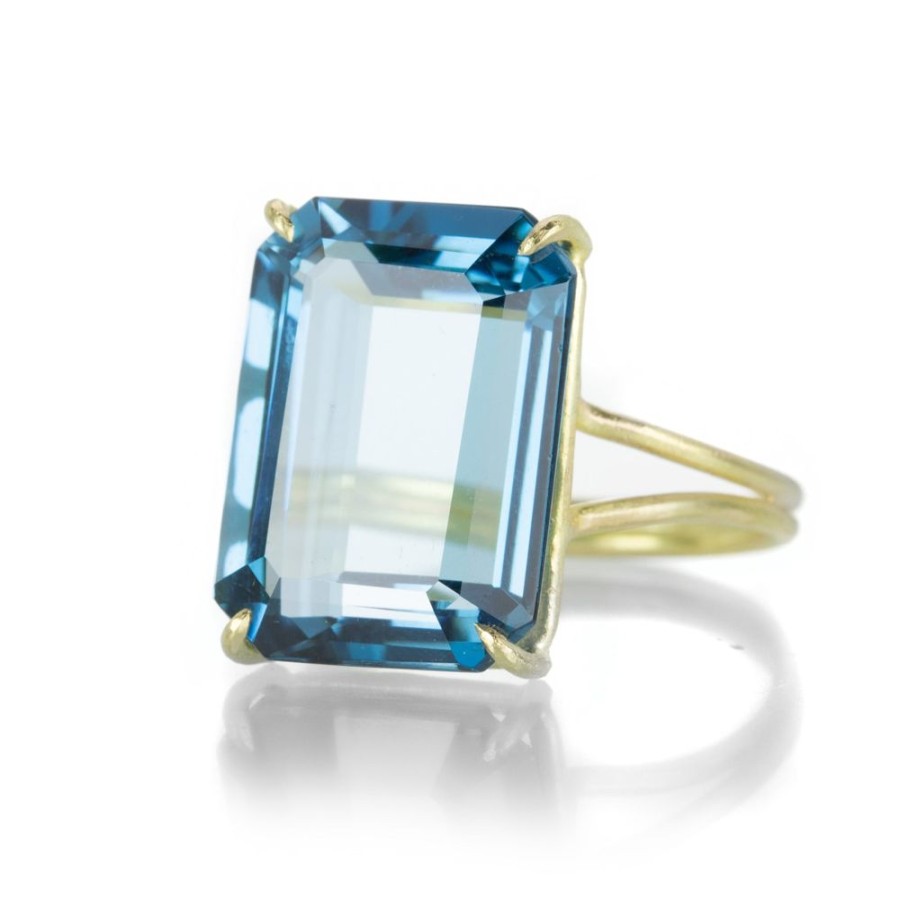 Rings Rosanne Pugliese | Emerald Cut London Blue Topaz Ring