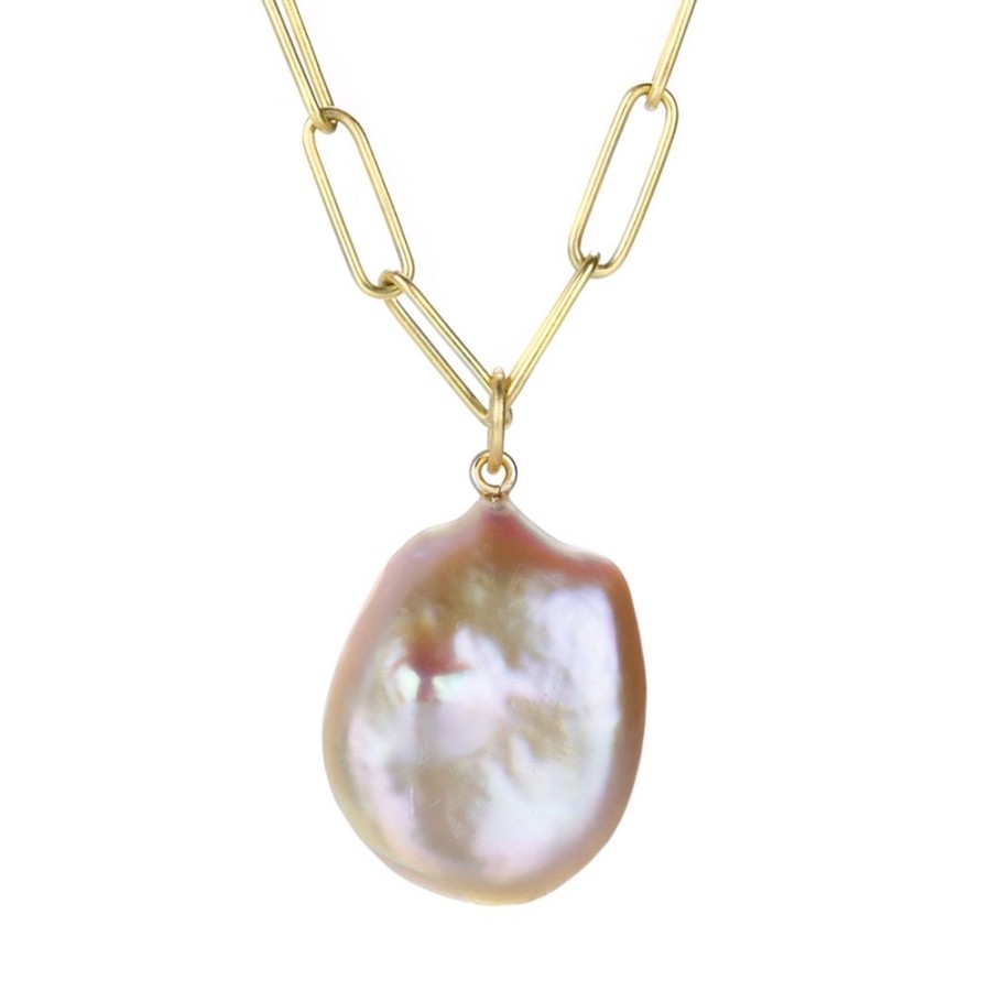 Necklaces Maria Beaulieu | Pink Baroque Freshwater Pearl (Pendant Only)