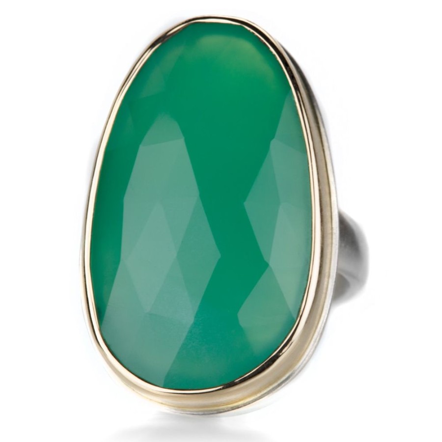 Rings Jamie Joseph | Asymmetrical Rose Cut Chrysoprase Ring