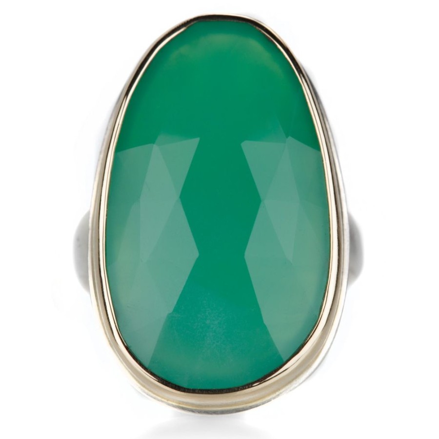 Rings Jamie Joseph | Asymmetrical Rose Cut Chrysoprase Ring