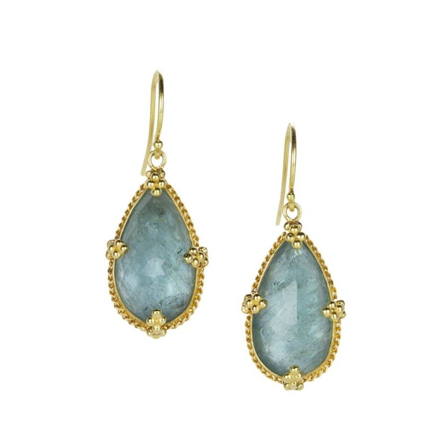 Earrings Amali | Aquamarine Drop Earrings In 18K