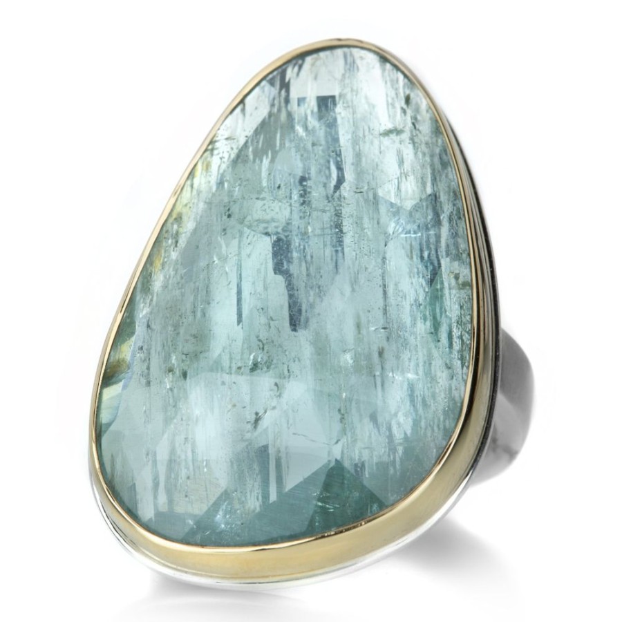 Rings Jamie Joseph | Large Faceted Aquamarine Ring