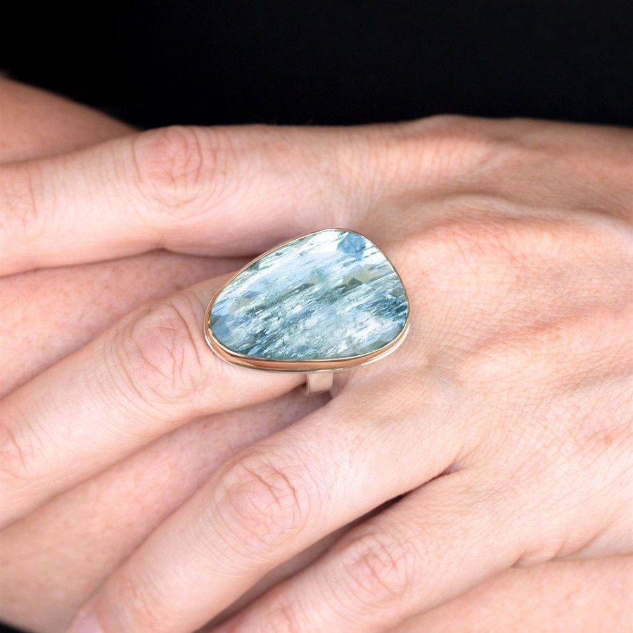 Rings Jamie Joseph | Large Faceted Aquamarine Ring