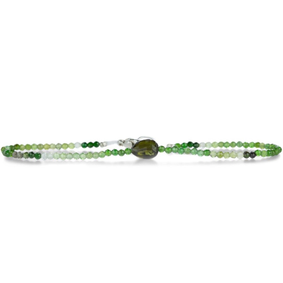 Bracelets Margaret Solow | Green Tourmaline Beaded Bracelet