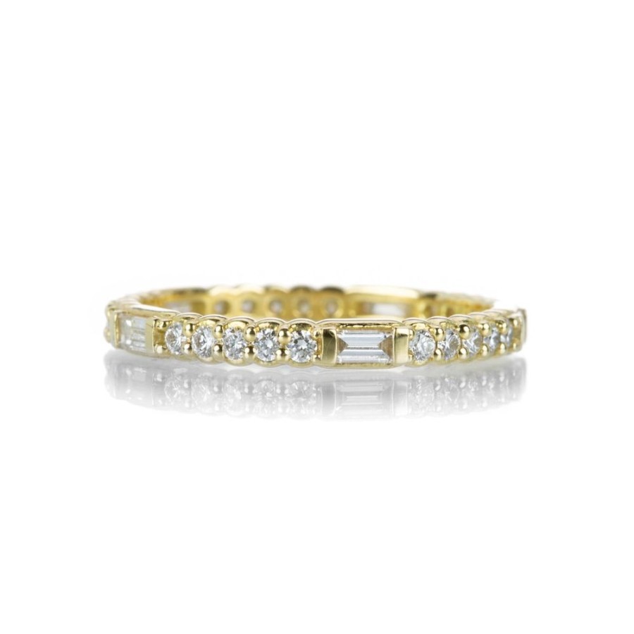 Rings Paul Morelli | Yellow Gold Baguette Pinpoint Ring