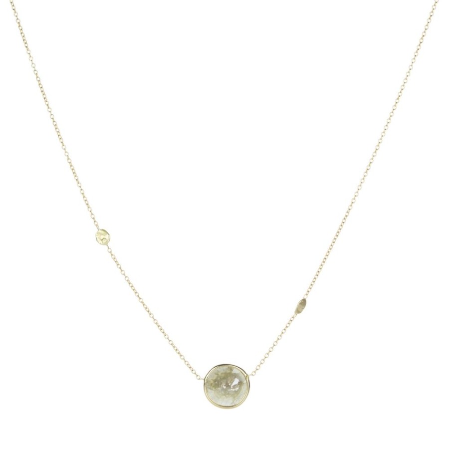 Necklaces Victoria Cunningham | Round Diamond Slice Pendant Necklace