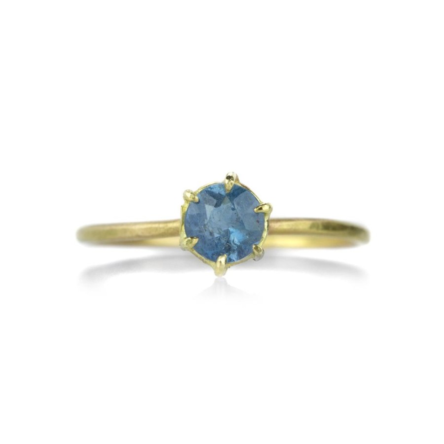 Rings Rosanne Pugliese | Aquamarine Round Mini Gem Ring