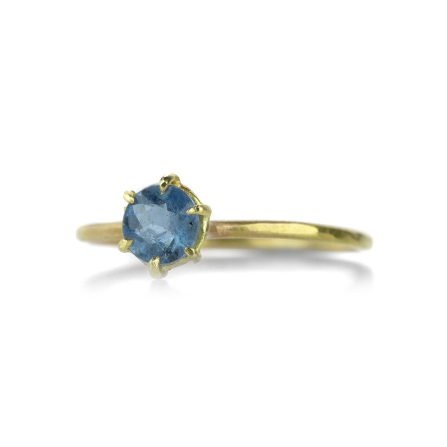 Rings Rosanne Pugliese | Aquamarine Round Mini Gem Ring