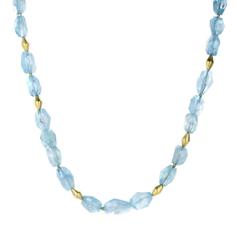 Necklaces Barbara Heinrich | Bicone Aquamarine Bead Necklace