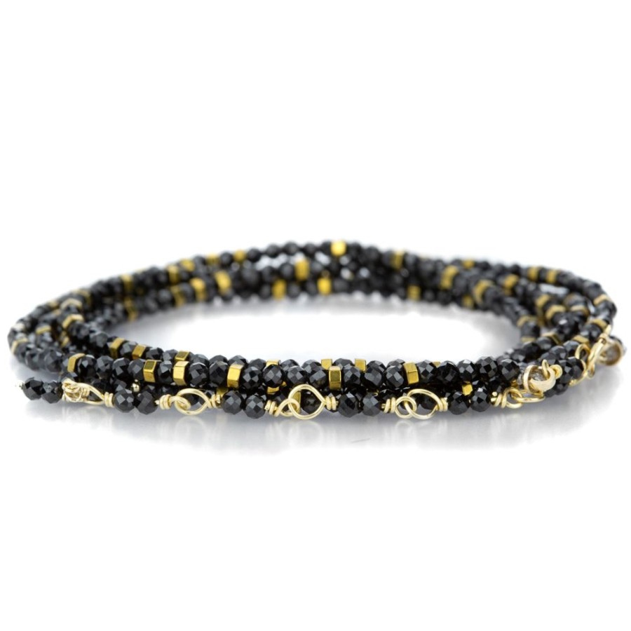 Bracelets Anne Sportun | 18K Black Spinel Confetti Wrap Bracelet