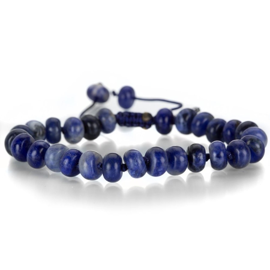 Bracelets Joseph Brooks | 8Mm Smooth Sodalite Rondelle Bracelet