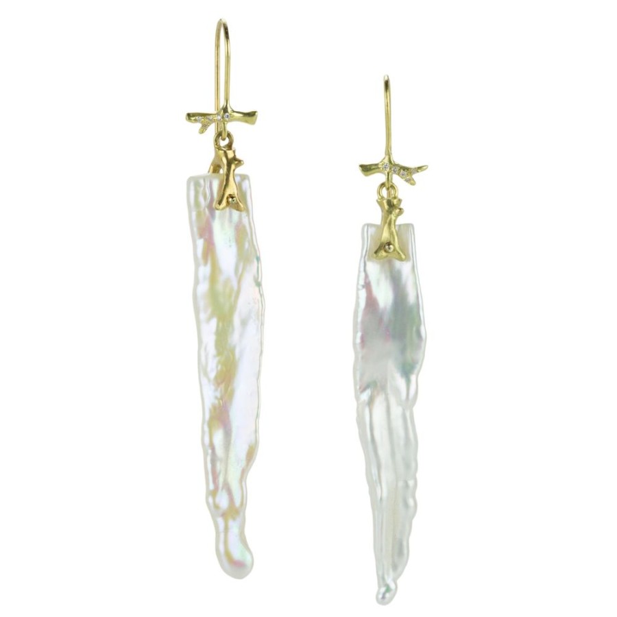 Earrings Annette Ferdinandsen | American Natural Pearl Icicle Earrings