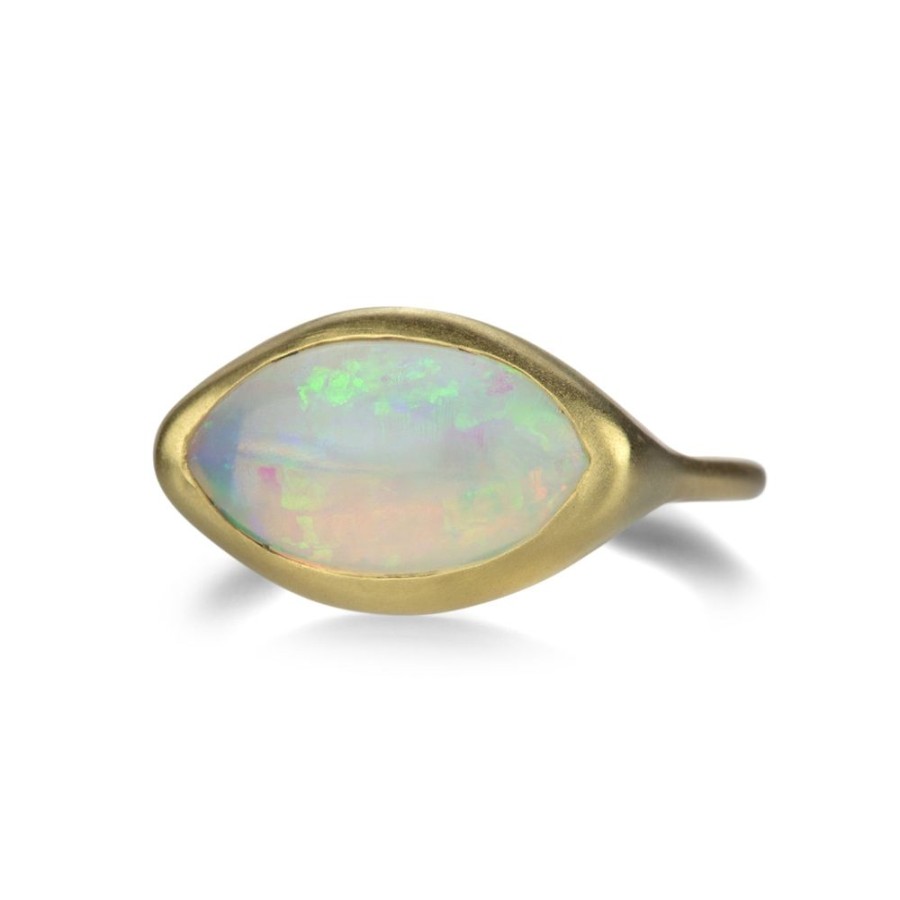 Rings Diana Mitchell | Carved Marquise Opal Ring