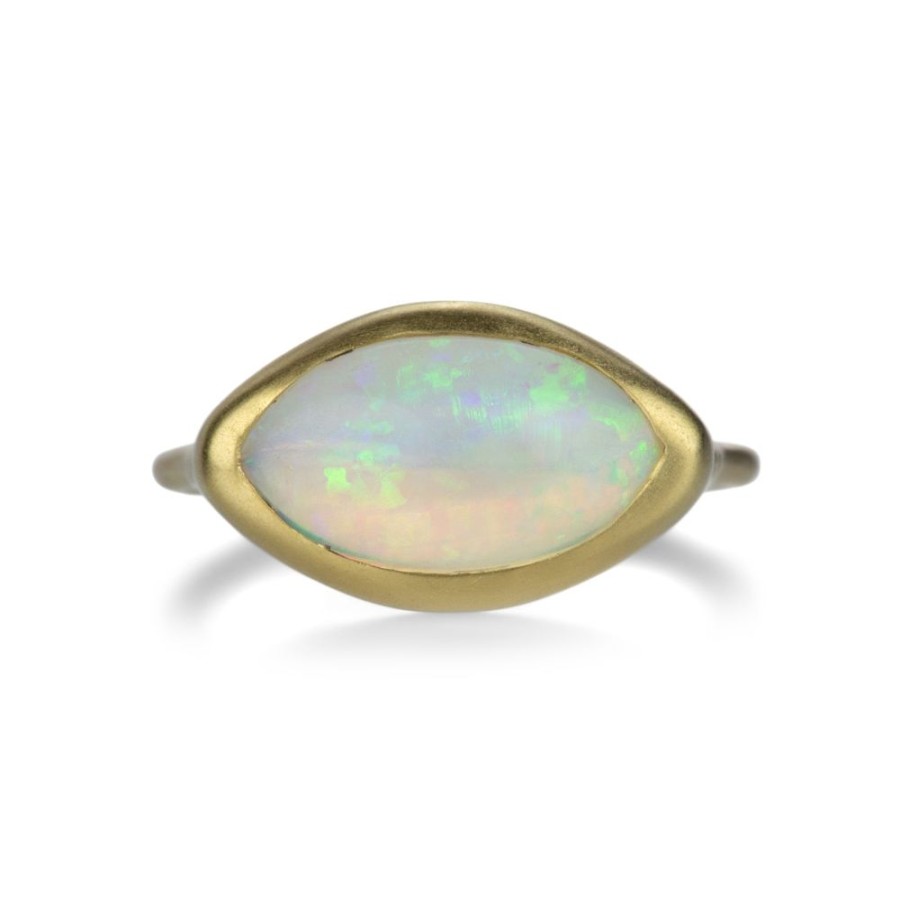 Rings Diana Mitchell | Carved Marquise Opal Ring