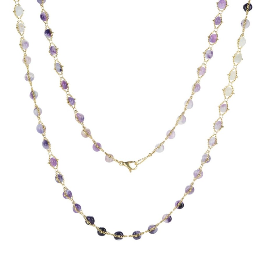 Necklaces Amali | Amethyst Woven Necklace