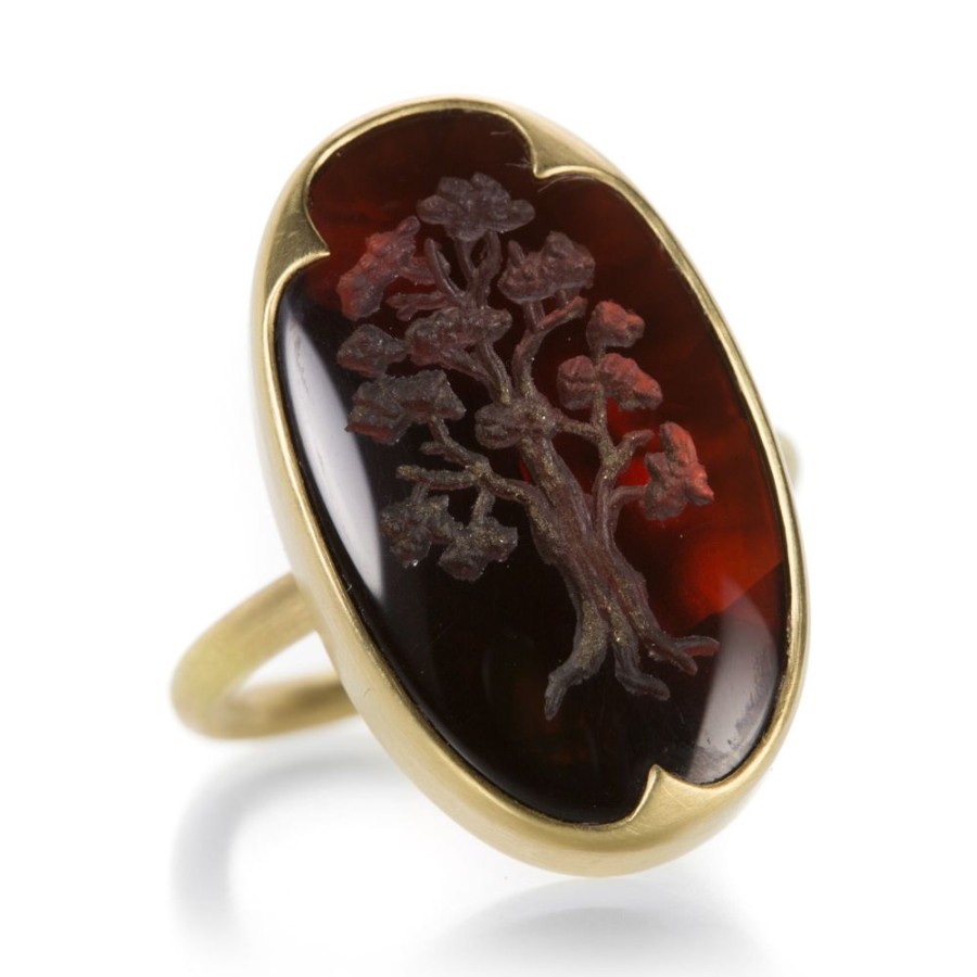 Rings Gabriella Kiss | Almandine Garnet Intaglio Tree Ring