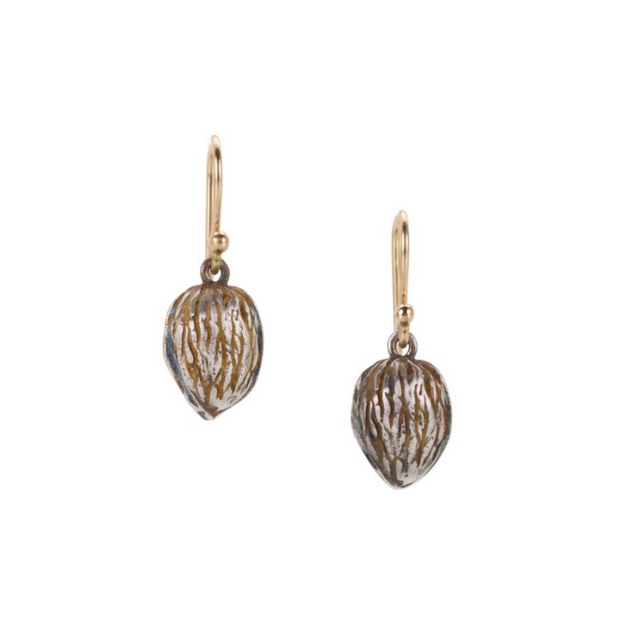 Earrings Gabriella Kiss | Small Silver Walnut Earrings