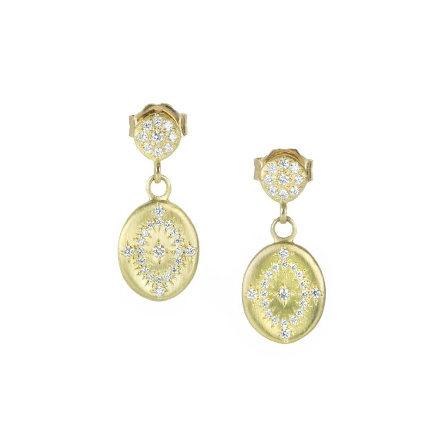 Earrings Adel Chefridi | 18K Yellow Gold And Diamond Daydream Earrings