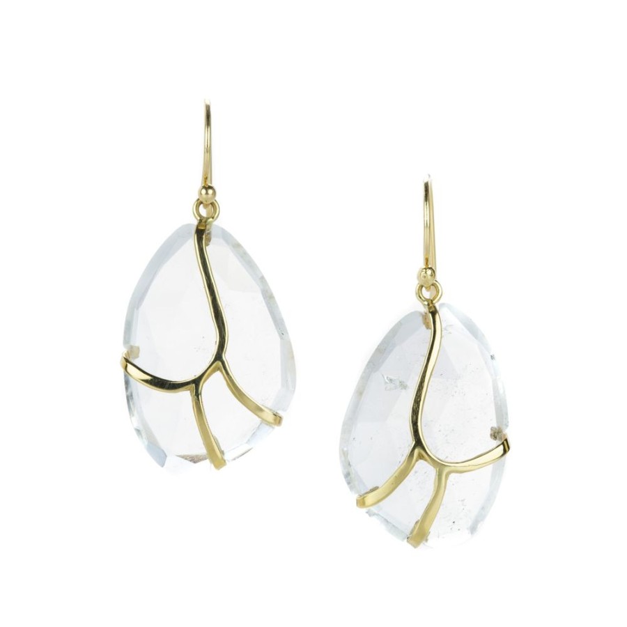 Earrings Rachel Atherley | Crystal Quartz Butterfly Earrings