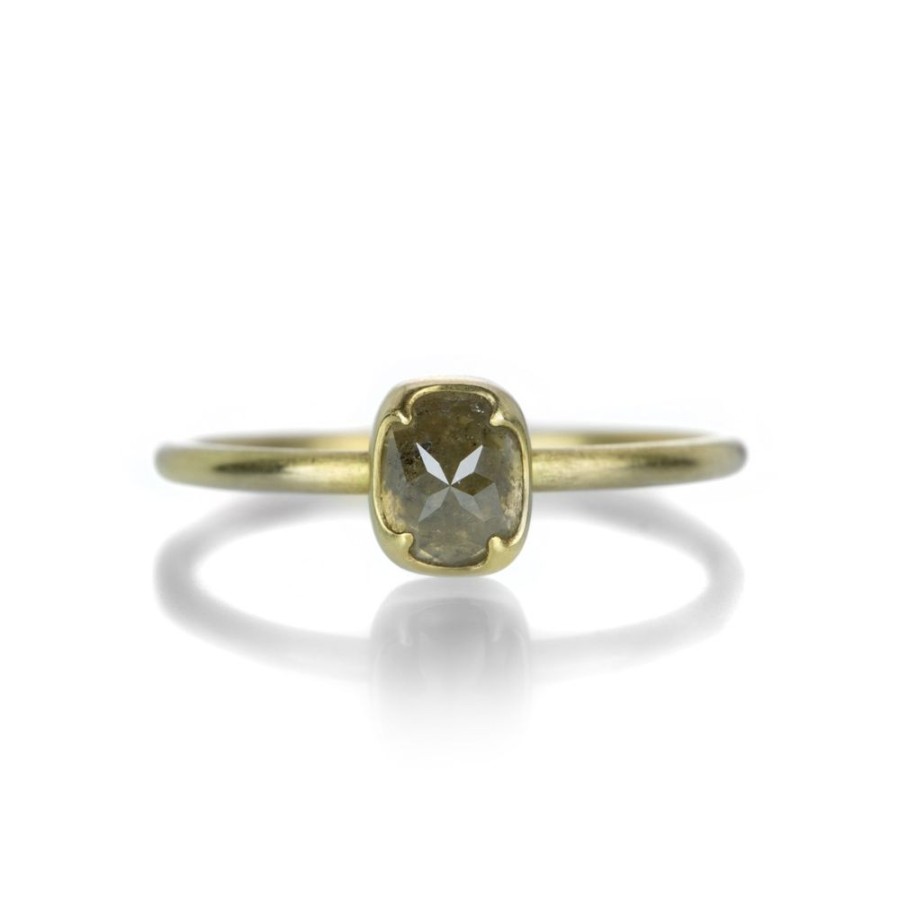 Rings Gabriella Kiss | Rectangular Green Diamond Ring