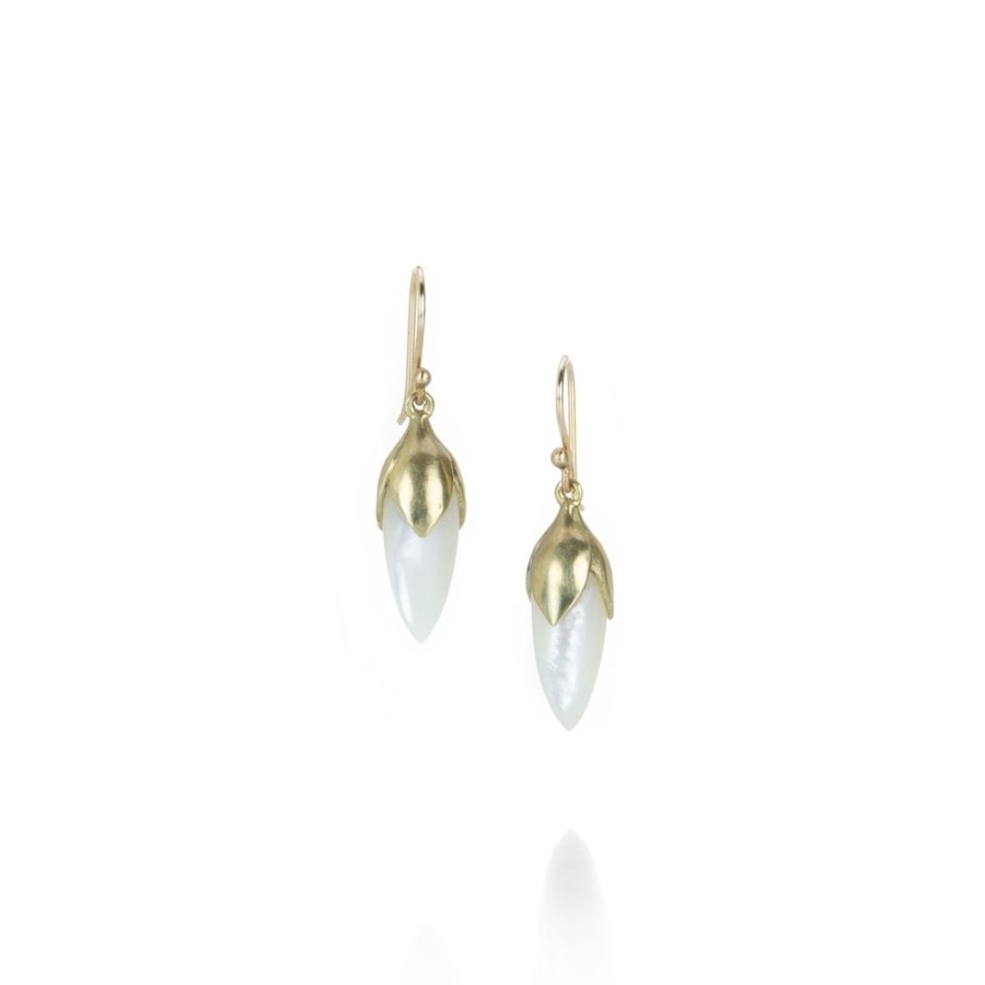 Earrings Annette Ferdinandsen | White Mother Of Pearl Bud Drop Earrings