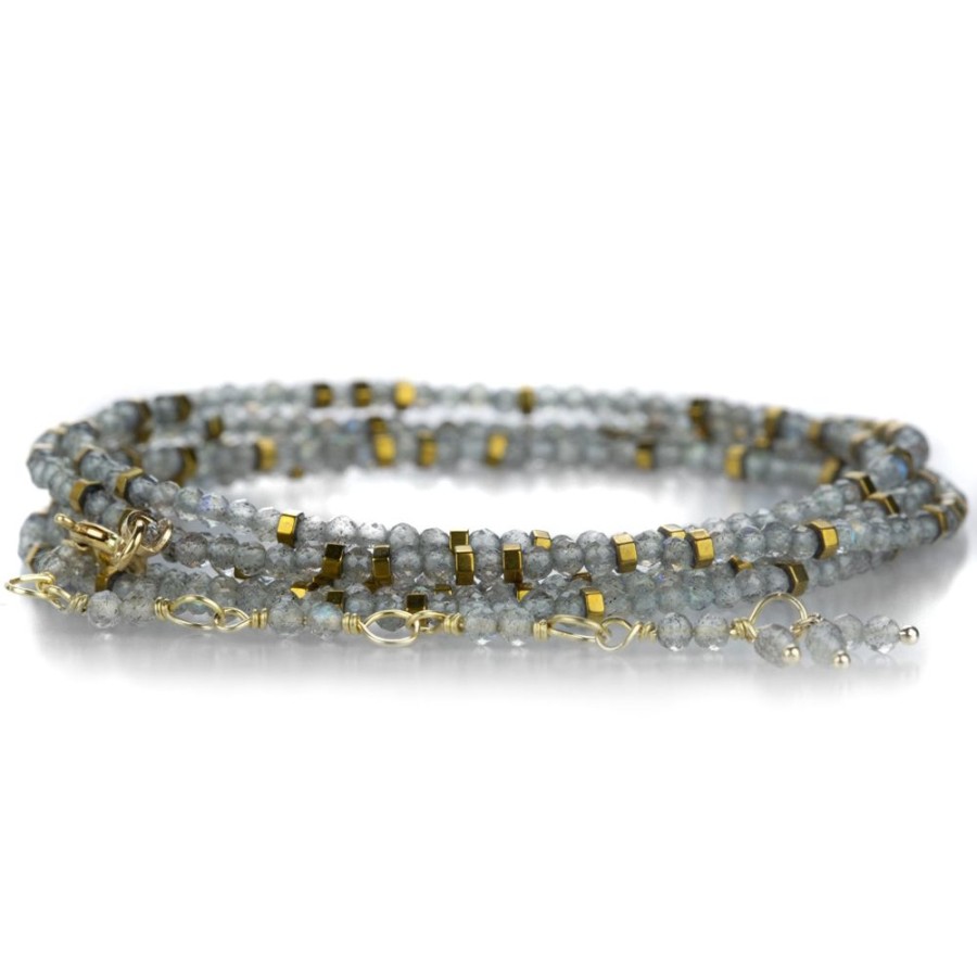 Bracelets Anne Sportun | 18K Labradorite Confetti Wrap Bracelet - 34"