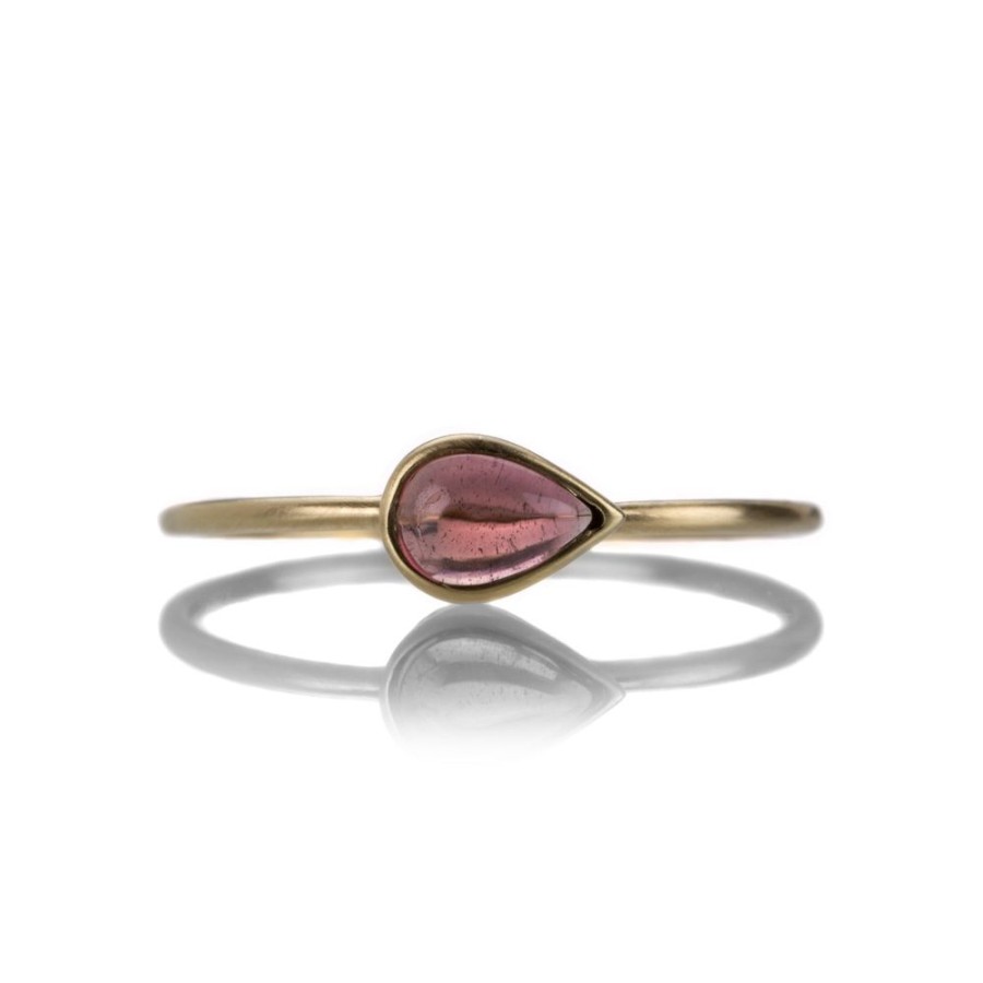 Rings Margaret Solow | 14K Pink Tourmaline Cabochon Ring