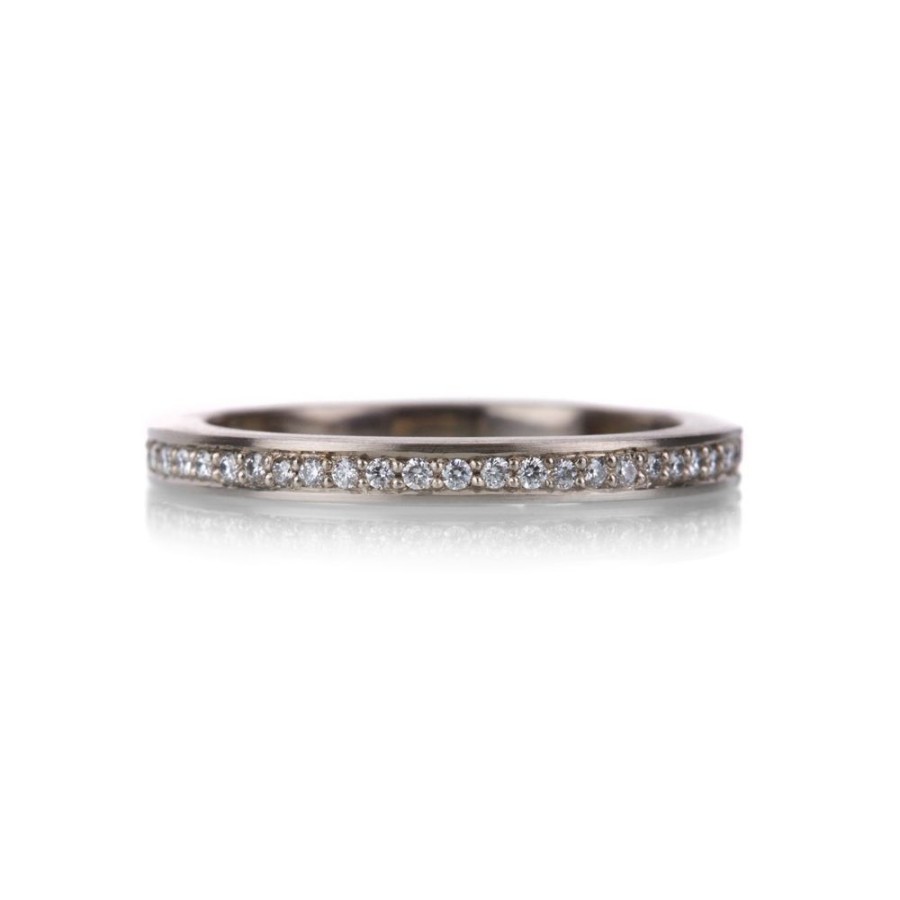 Rings Edward Burrowes | 18K Palladium Pave Diamond Band