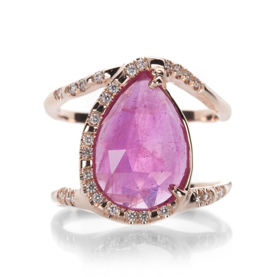 Rings Sirciam | Pear Ruby Infinity Ring