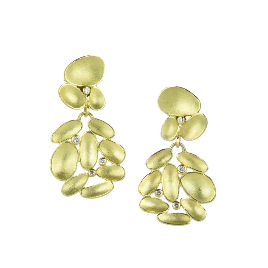 Earrings Barbara Heinrich | 18K Double Drop Shell Cluster Earrings