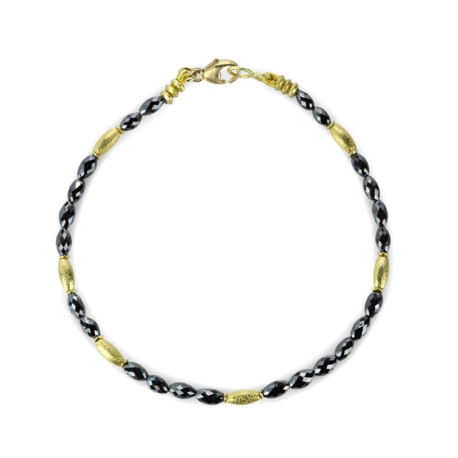 Bracelets Barbara Heinrich | Oval Black Diamond Beaded Bracelet